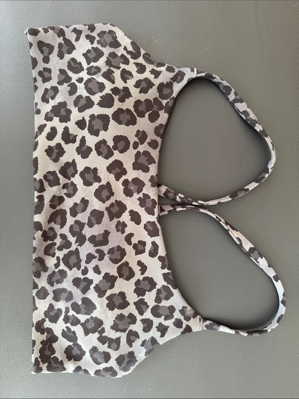 Size 8 lululemon athletica Leopard Print Sports Bralette in Gray and Black